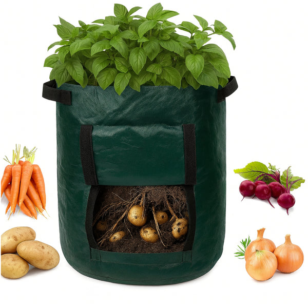 Ryset Potato Grow Bags - 60 Litre Volume (40cm x 55cm) - Space-Saving Root Vegetable Cultivation