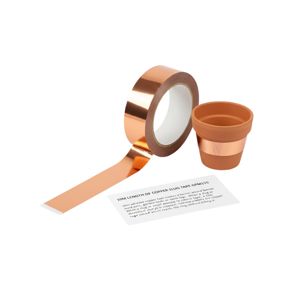 Copper Slug Trap – 10 Metre Length Long-Lasting, Chemical-Free Barrier Protection for Pots, Garden Beds & Outdoor Areas