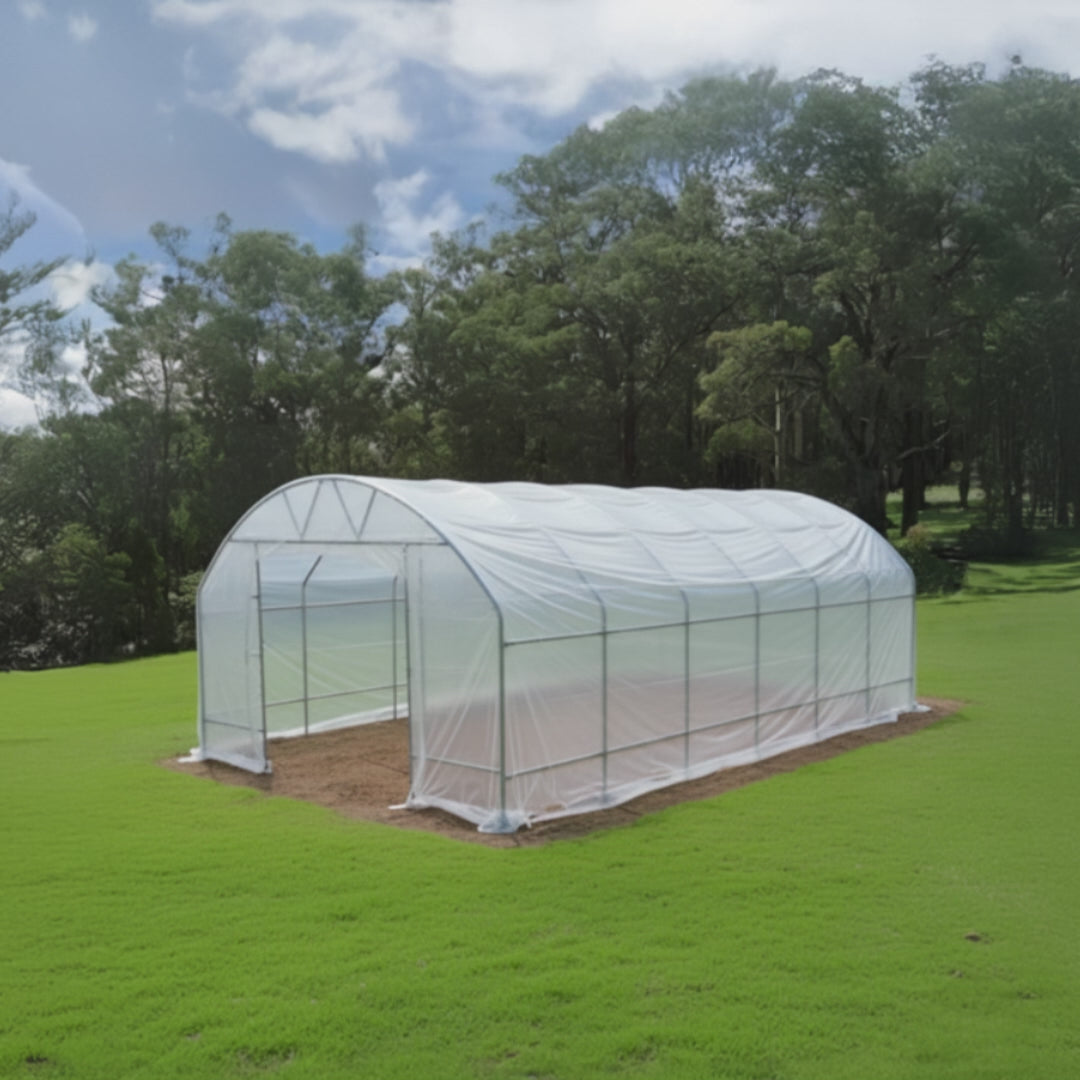 Frame kit on a gravel and green surrounding