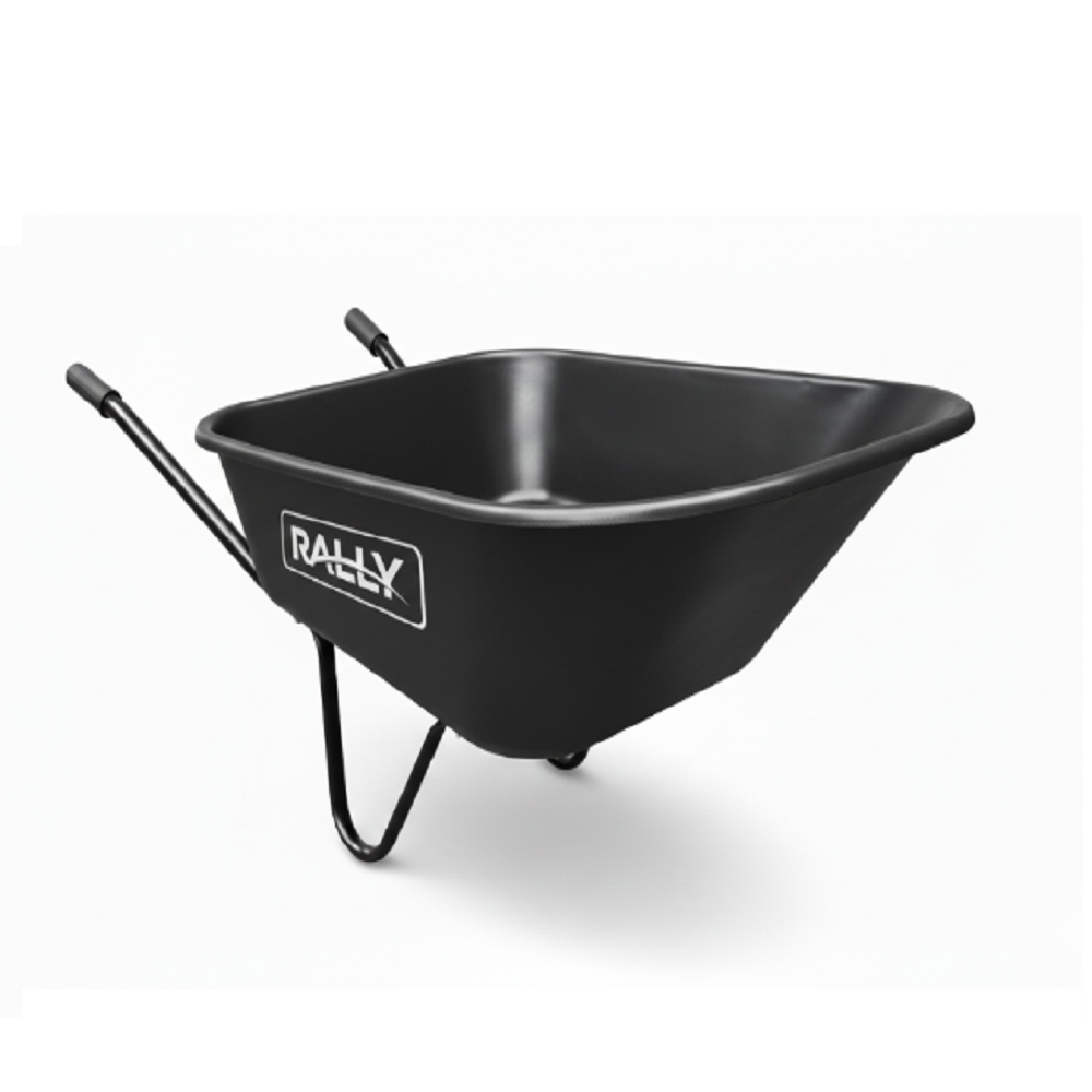 Wheelbarrow Riser Tray Replacement Poly Wheelbarrow Tray - 100 Litre Black - Impact-Resistant